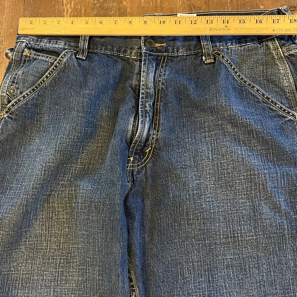Vintage Levis Jeans Mens 36x32 Carpenter Loose Straight Blue Y2K Baggy Workwear